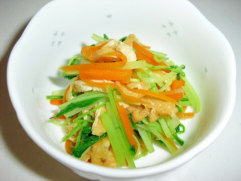 優しい味♪我が家の“水菜と油揚げの煮浸し”